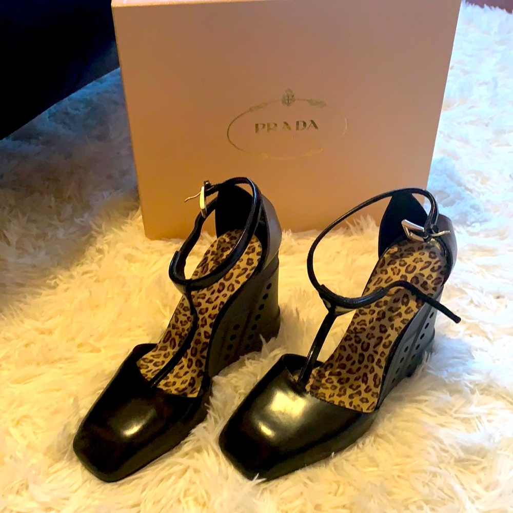 Prada wedge heels